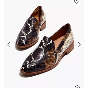 Madewell Frances Loafer Snake Embossed Design